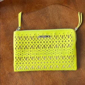 Stella & Dot Vibrant Yellow Cutout Wristlet